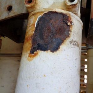 Rusted pipeline